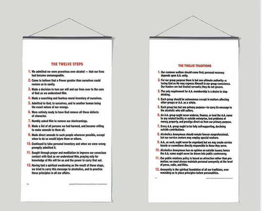 Twelve Steps and Traditions - 2 Window Shade Displays