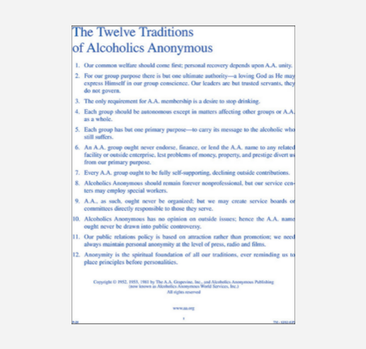 The Twelve Traditions (12 Traditions)