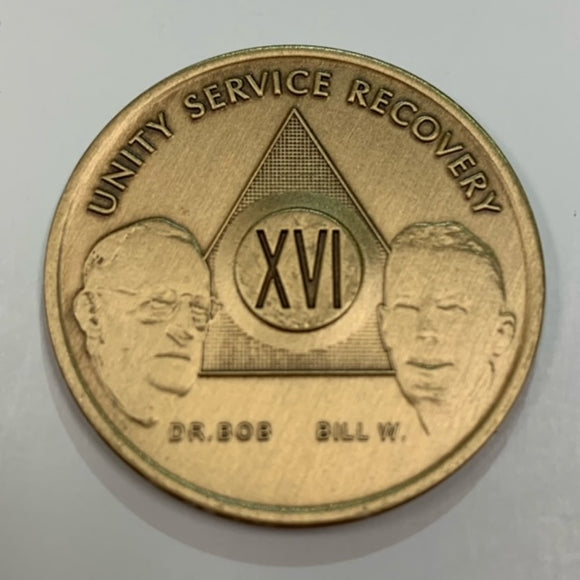 16 Year Bronze Founders Recovery Chip