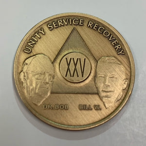 25 Year Bronze Founders Recovery Chip