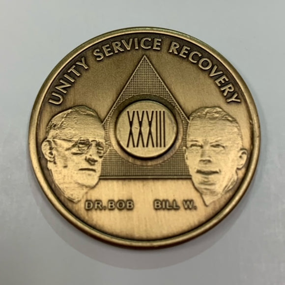 33 Year Bronze Founders Recovery Chip
