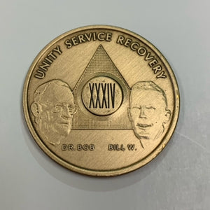 34 Year Bronze Founders Recovery Chip
