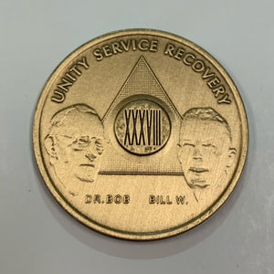 38 Year Bronze Founders Recovery Chip