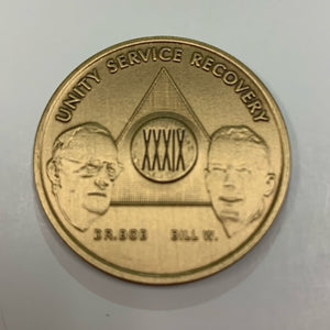 39 Year Bronze Founders Recovery Chip