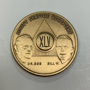 45 Year Bronze Founders Recovery Chip