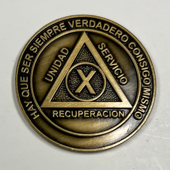 Medallones AA españoles: 10 Años Spanish AA Chip