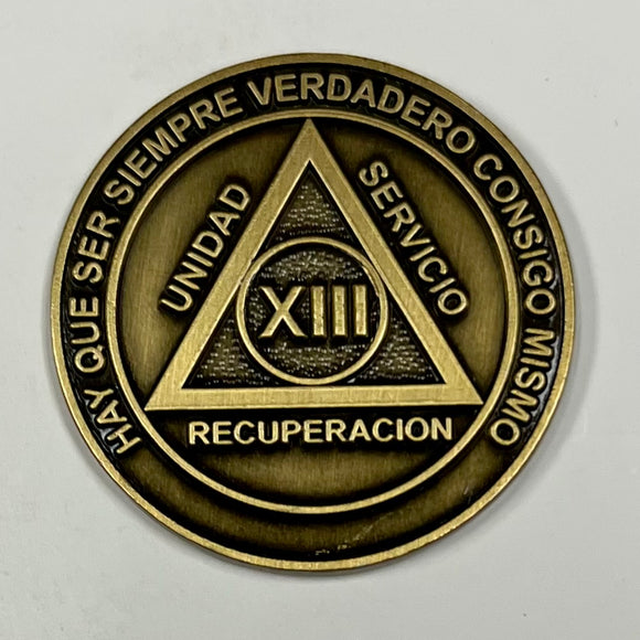 Medallones AA españoles: 13 Años Spanish AA Chip