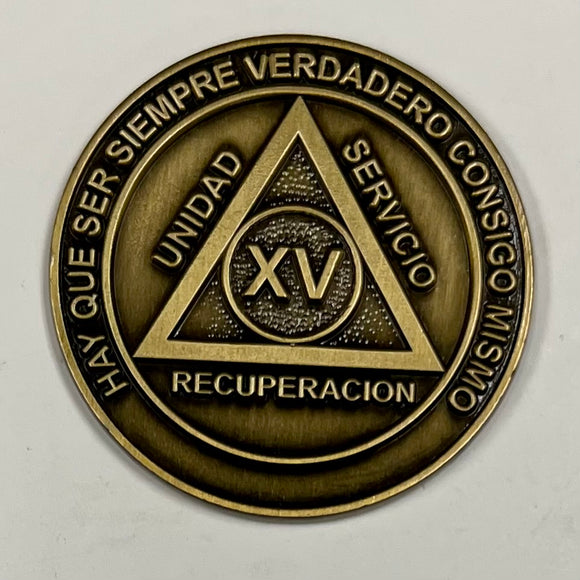 Medallones AA españoles: 15 Años Spanish AA Chip