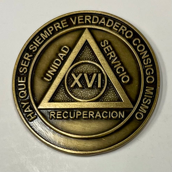 Medallones AA españoles: 16 Años Spanish AA Chip