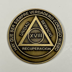 Medallones AA españoles: 18 Años Spanish AA Chip