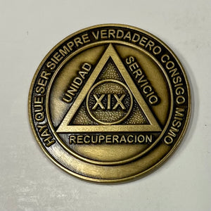 Medallones AA españoles: 19 Años Spanish AA Chip