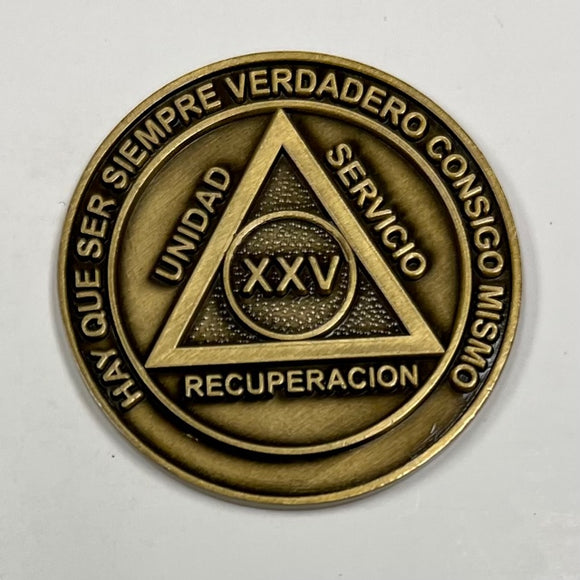 Medallones AA españoles: 25 Años Spanish AA Chip