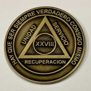 Medallones AA españoles: 28 Años Spanish AA Chip