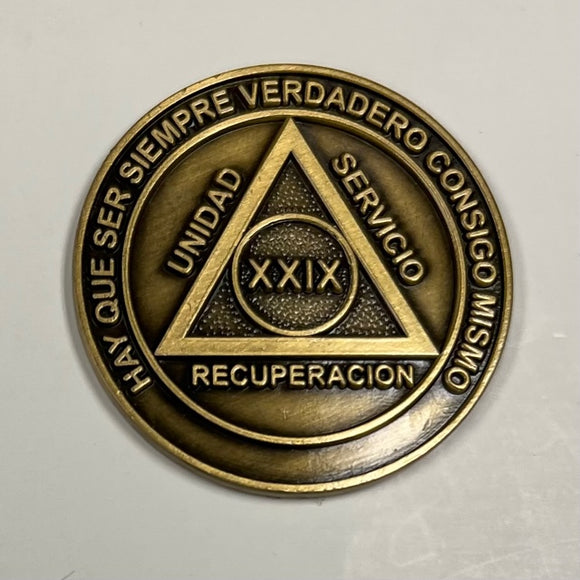 Medallones AA españoles: 29 Años Spanish AA Chip
