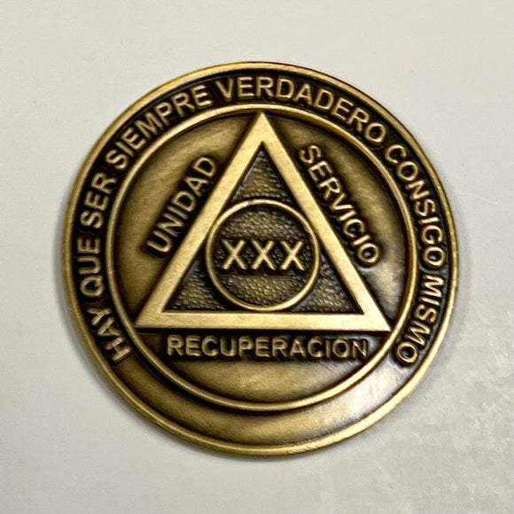 Medallones AA españoles: 30 Años Spanish AA Chip