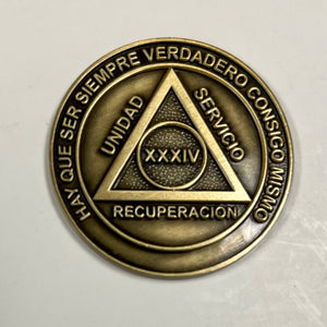 Medallones AA españoles: 34 Años Spanish AA Chip