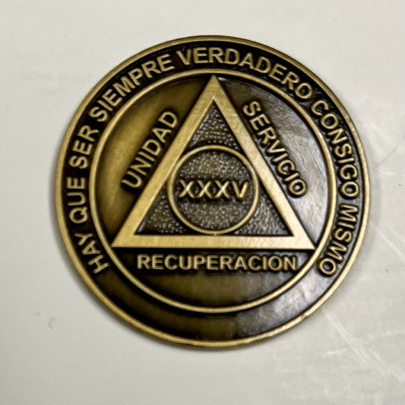 Medallones AA españoles: 35 Años Spanish AA Chip
