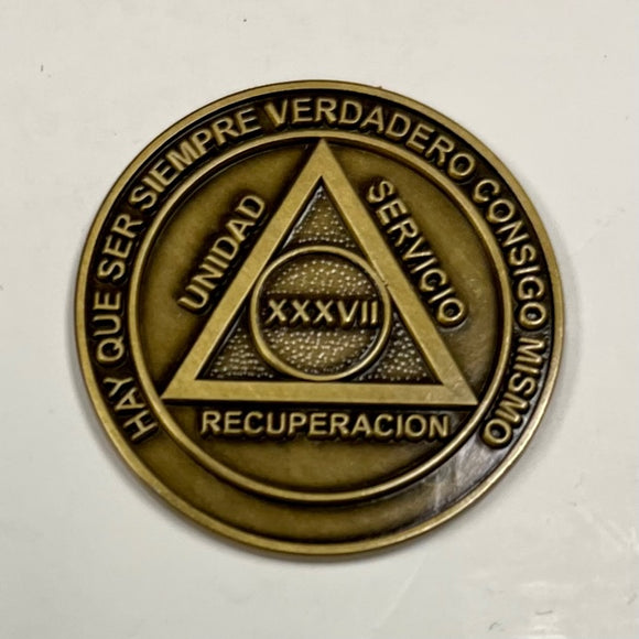 Medallones AA españoles: 37 Años Spanish AA Chip