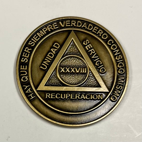 Medallones AA españoles: 38 Años Spanish AA Chip