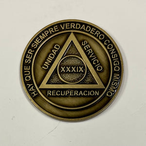 Medallones AA españoles: 39 Años Spanish AA Chip