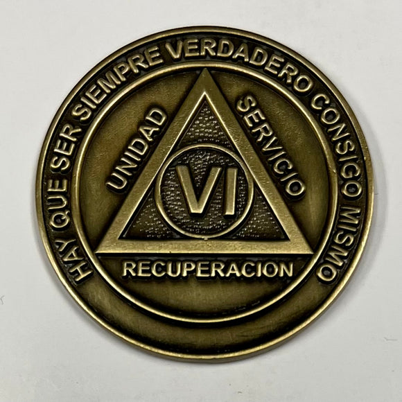 Medallones AA españoles: 6 Años Spanish AA Chip