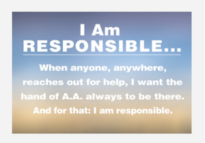 I Am Responsible Placard